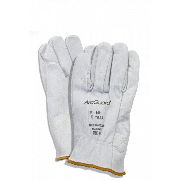Arcguard 10" Leather Protectors Class 00 and Class 0 Rubber Voltage Gloves Gray